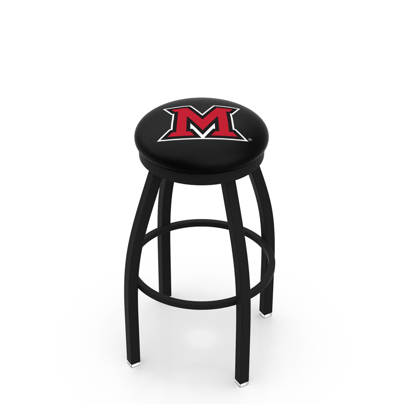 Tabouret de bar pivotant de 30 po NCAA, Ride noire, Université de Miami