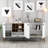 Modern White Console Table with Multiple Shelves, 70.9 x 31.9 x 13.8 inches | 100% Melamine Coated Particle Board, Thickness: 0.7 inches | Stylish Scandinavian Design, Functional Storage for Living Room & Entryway-1163576856
