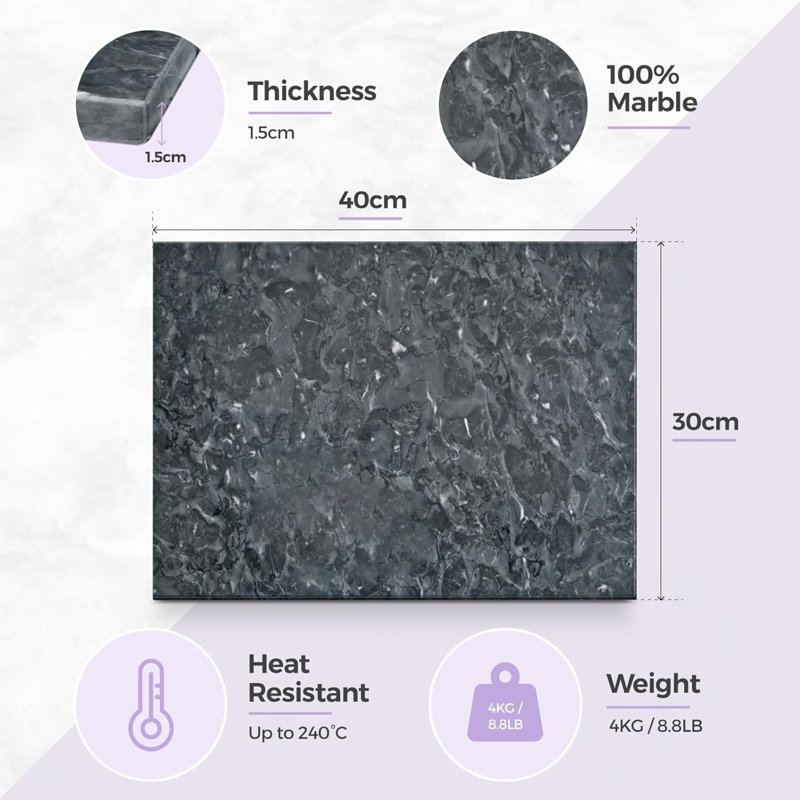 Marble Cutting Board, Black