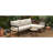 Spacious L-shaped Iron Patio Sofas, Beige Weather-resistant, Ideal For Gardens