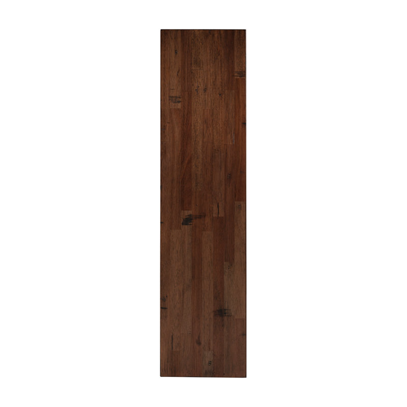 24 in. x 12 in. Walnut Stained Eucalyptus Butcher Block Wall Mounted Shelf, 1.5" H x 24" W x 12" D