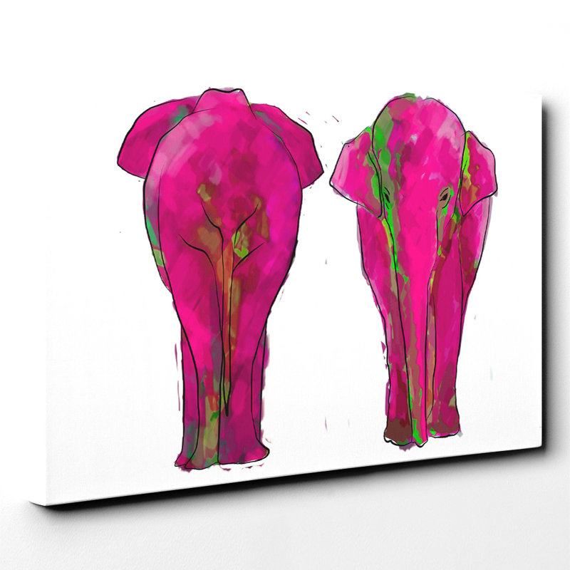 Elephant - Wrapped Canvas Print, 70cm H x 100cm W