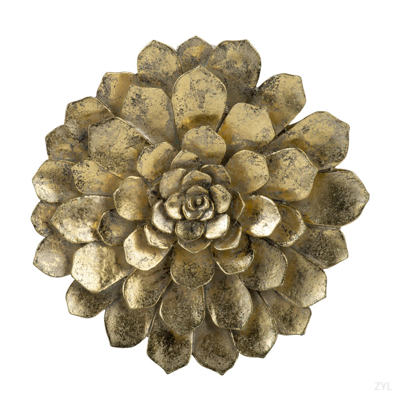 Plaque murale succulente D10.2X2.4 "