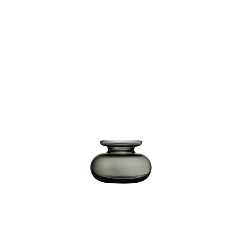 Daralynn Glass Table Vase, 25cm H x 23cm W x 23cm D, In Grey
