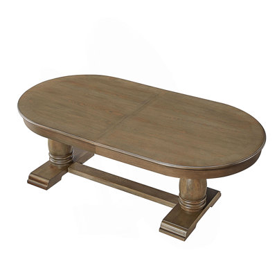 Extendable Oval Wooden Dining Table