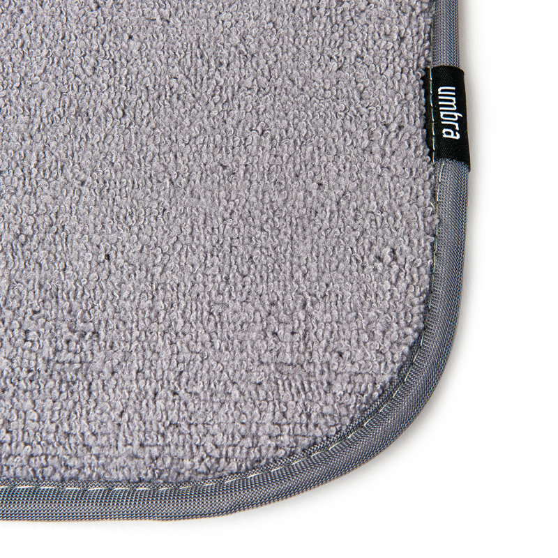 Charcoal Foldable Microfiber Dish Drying Rack with Mat