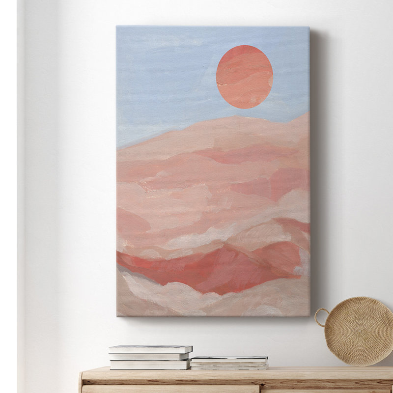 Summer Sun I - peinture sur toile tendue, H 27 po x l 16 po x P 1 po