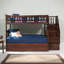 Blaisdell Solid Wood Storage Staircase Bunk Bed with Roll Out Trundle-1800226828-1800229701