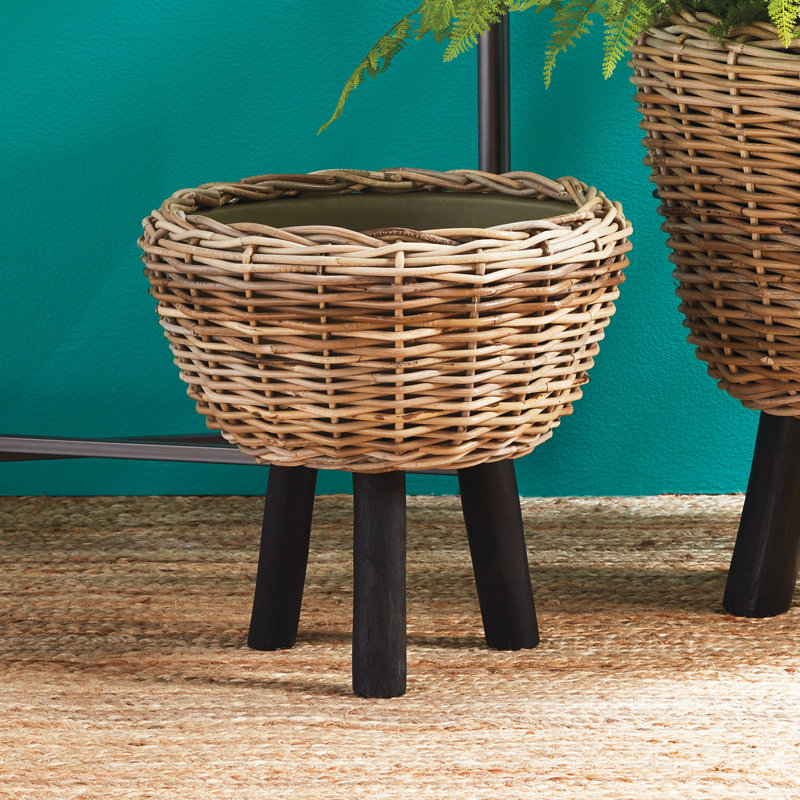 Round Plant Stand, 16" H x 17" L x 17" D