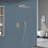 2-Function High-Pressure Rainfall Shower System, Tub Faucet Set