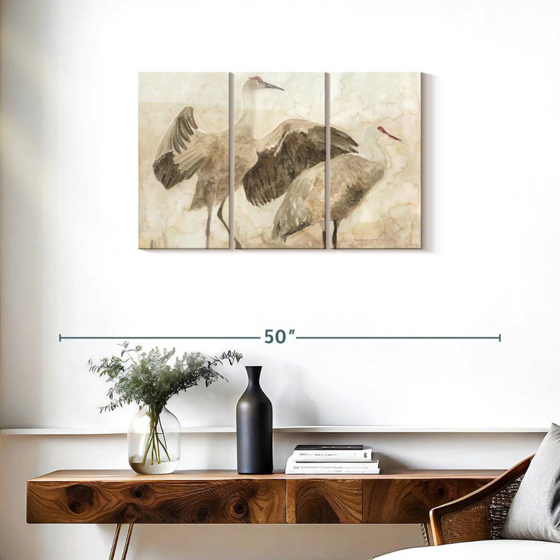 Two Sandhill Cranes, 20" H x 33" W