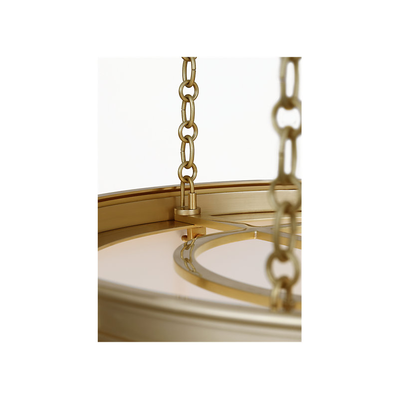 Chapman & Myers Pendant, 3, 18.5" H x 24" W x 24" D, Antique-Burnished Brass