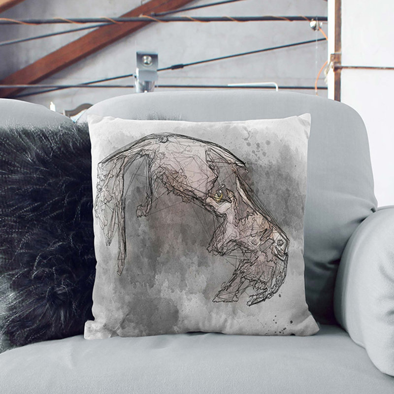Square Throw Cushion, White, 40cm H x 40cm W x 15cm D