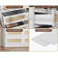 Commode spacieuse à 8 tiroirs en rotin de 47 pouces - Commode de style campagne moderne, meuble télé multifonctionnel et table d'entrée, mobilier de rangement pour grande chambre à coucher, blanc