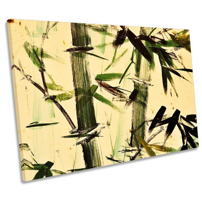 Bamboo Beige Flower - Wrapped Canvas Print