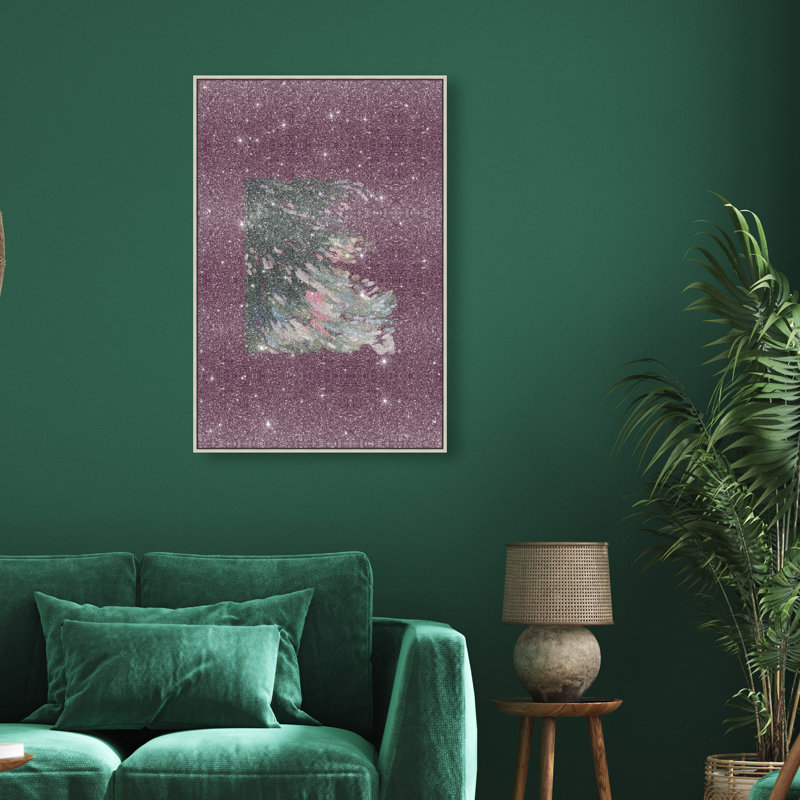 Falling Delicately Print by Oliver Gal, 25"H x 37"W, Silver Floater Frame