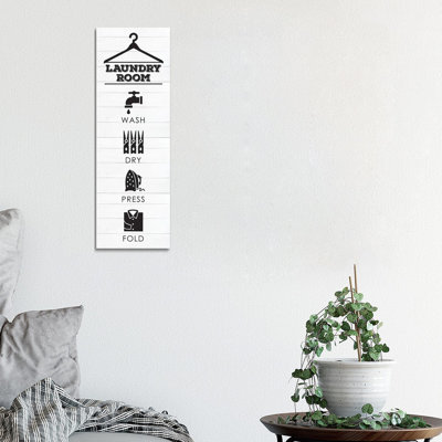 Laundry Shiplap V by Melody Hogan - Wrapped Canvas Panoramic Print