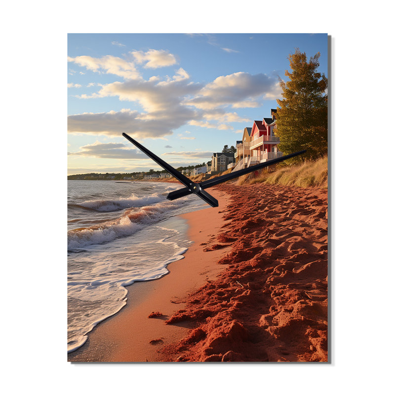 Canada Canada Île-du-Prince-Édouard - Très grandes horloges murales nautiques et de plage, H 40 po x l 30 po x P 1 po