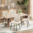 Chaise rembourrée moderne avec dossier capitonné et pieds en métal pour la salle à manger de cuisine