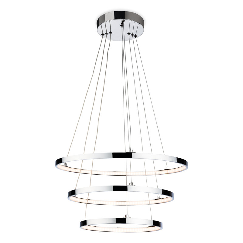 Pendants 1 - Light LED Sphere Pendant, Chrome
