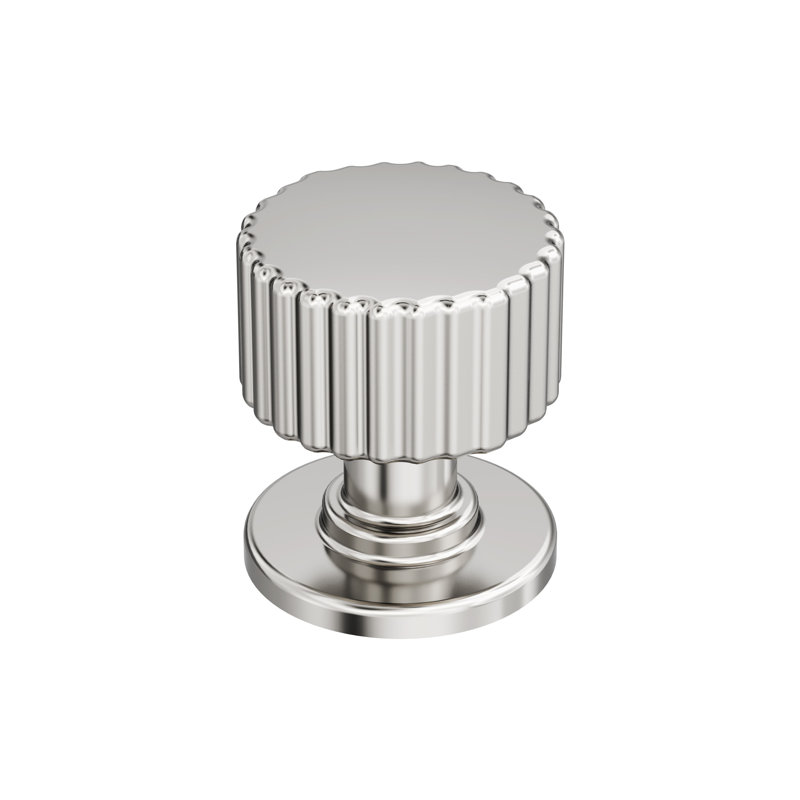 Bouton d'armoire, Nickel poli, 1 1/8"