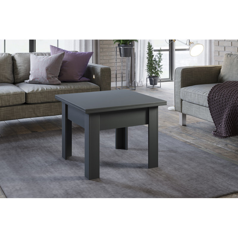 Epsilon Lift Top Extendable Frame Coffee Table, 77cm H x 70cm L x 70cm W, Oak