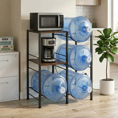 Porte-bidon 3 pneus avec 2 tablettes et 4 casiers