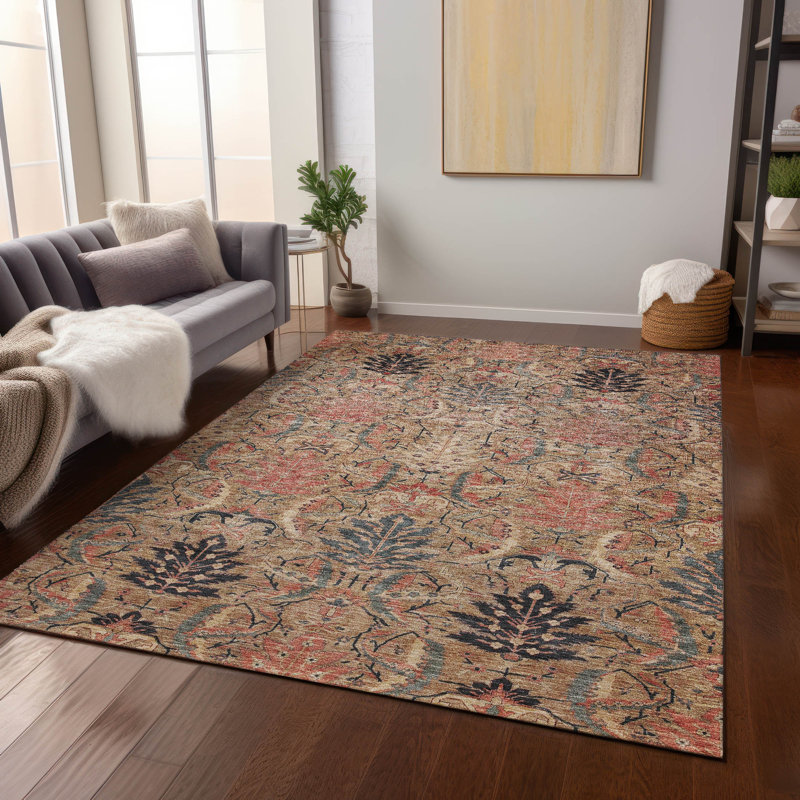 Chayil Machine Washable Indoor/Outdoor Rug, Rectangle 5' x 7'6"