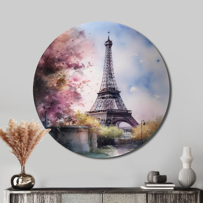 Greeley - paysage urbain rond, art en métal