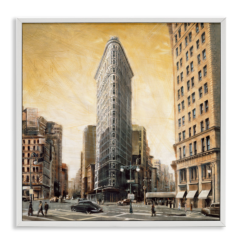 «People Strolling City», art de la giclée encadrée par Matthew Daniels, H 12 po x l 12 po