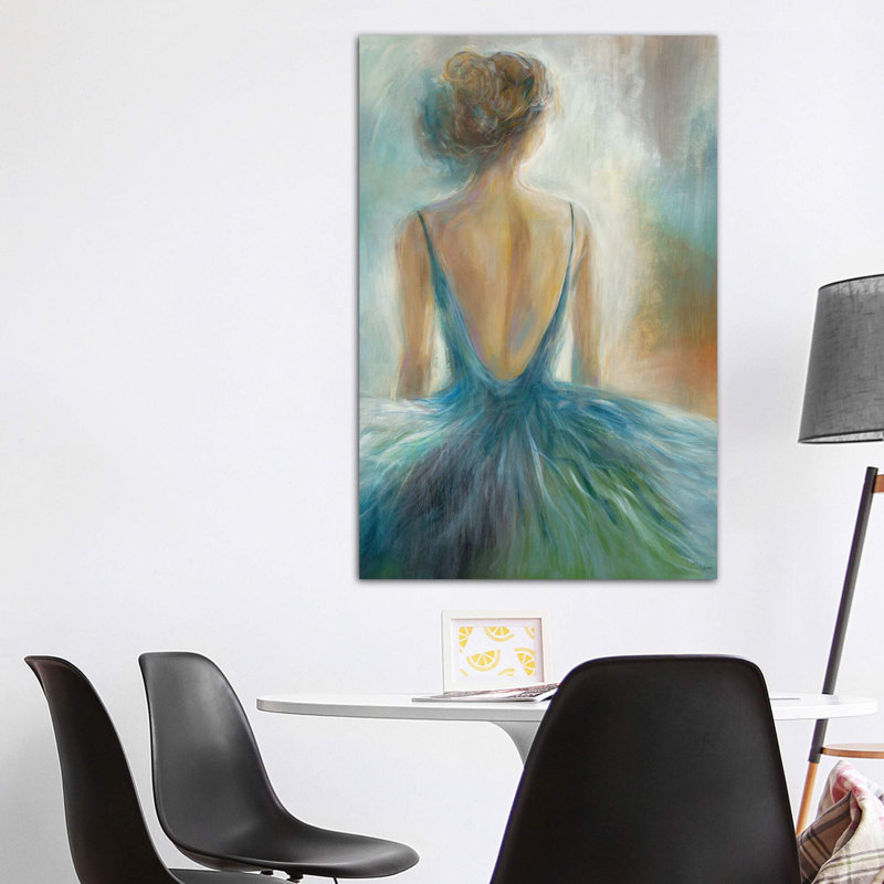 Lady In Blue by K. Nari - Wrapped Canvas Painting, 152.5 cm H x 101.5 cm W