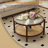 Bay Isle Home Round Rattan Coffee Table with Glass Top-676772000-675633288