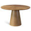 Modern Brazilian Mona Wooden Top Round Dining Table-1131804471