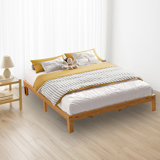 Modern style bed frame with charging ends and adjustable LED lights for bedrooms