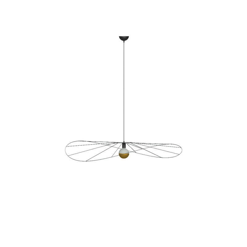 Alissone 1 - Light Black Geometric Pendant, 150cm H x 70cm W x 70cm D