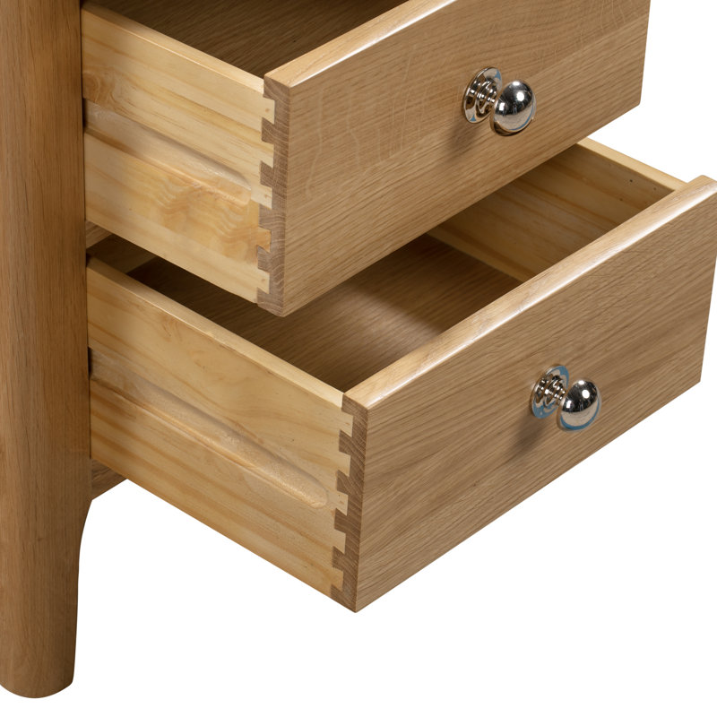 Mapleview 45cm W Solid Wood Bedside Table