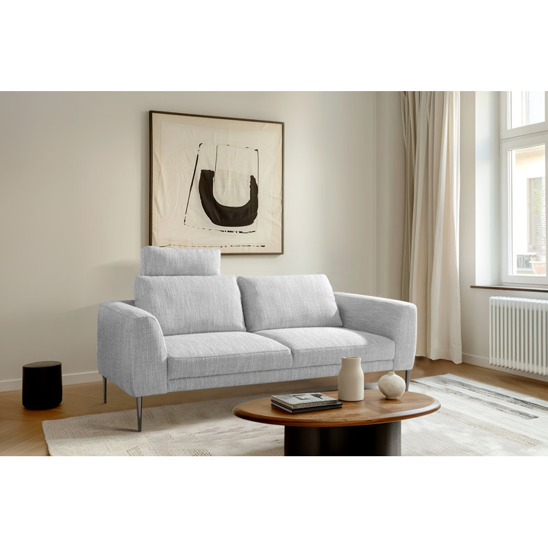Boucle Sofa, Grey/White, 2