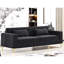 Canapé 85,8 po en velours pour le salon, 3 places noir avec un design classique moderne, luxueux, facile d'entretien, attrayant, confort moelleux, étapes d'entretien simples-1473734940