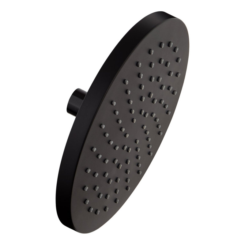 1.8 GPM 8" Wide Modern Round Rain Shower Head, Matte Black