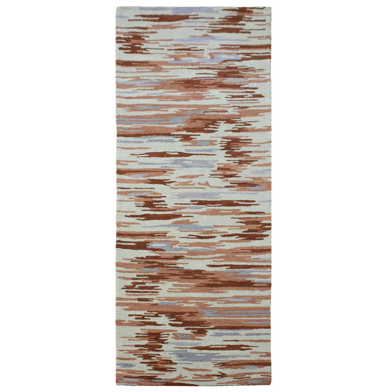 Osawatomie Hand Tufted Wool Eco-Friendly Area Rugs - Hallway Runners, Multicolor, Abstract Modern Design, High Pile Thick Handmade Anti Skid Area Rugs for Living Room, Bed Room