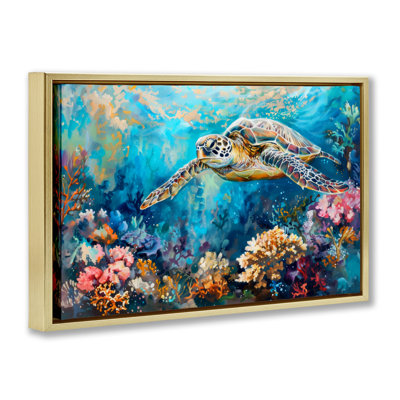 Cadre flottant Turtle's Underwater World, design par LSR Design Studio