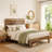 Wood Platform Bed Frame , Noise Free-134969736