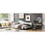 Lit de jour simple rembourré avec tête de lit et accoudoirs, beige - moderne, accoudoir confortable, polyvalent, attrayant-13474749-13474739