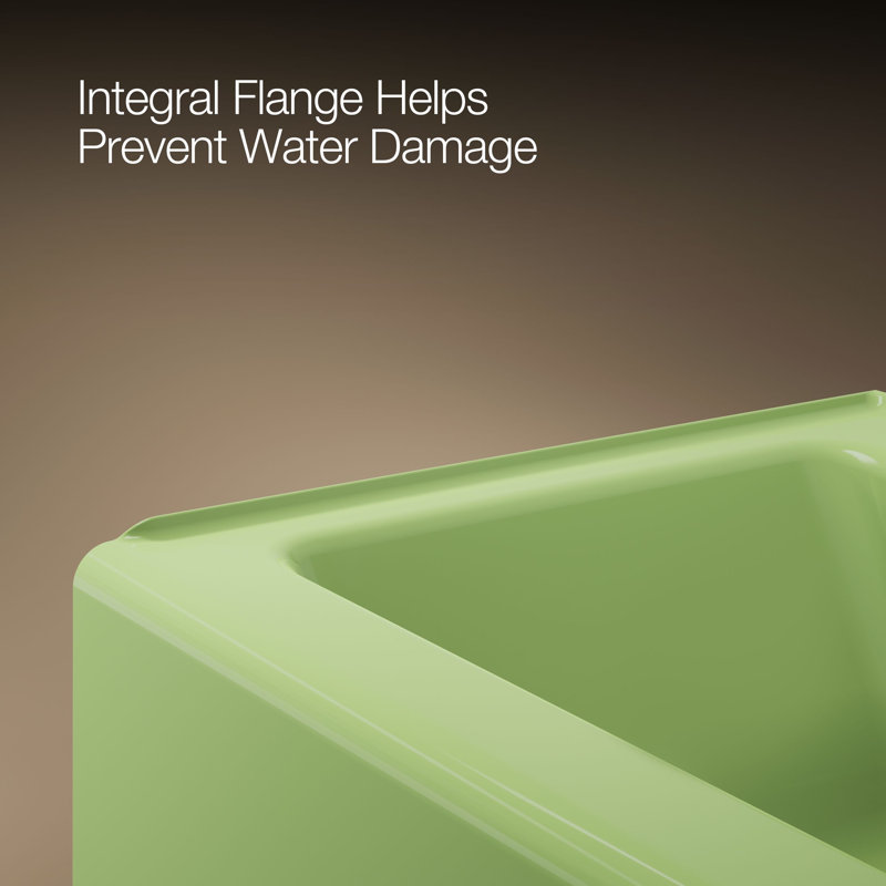 Bellwether® 60" x 30.25" Alcove Soaking Cast Iron Bathtub, Fresh Green, Right