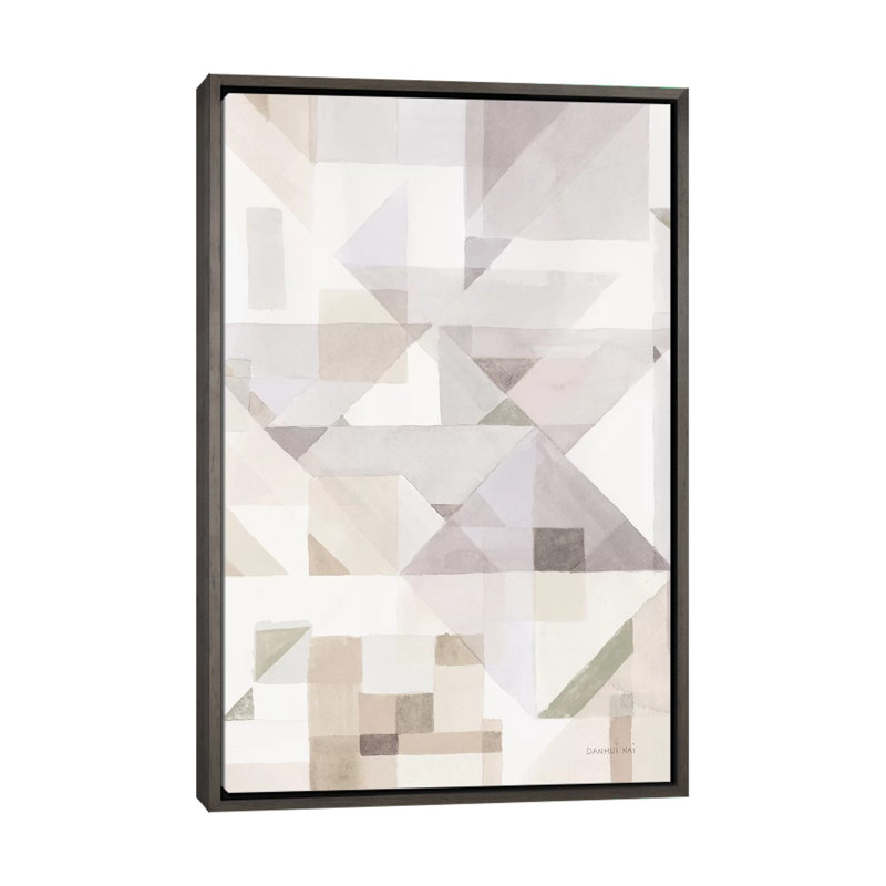 "Try angles III" par Danhui nai, reproduction d’art, H 48 po x l 32 po x P 1,5 po, Toile encadrée de bois rustique foncé