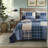 Cotton Bedding Sets, Elegant Blue Patchwork Quilt For All Seasons