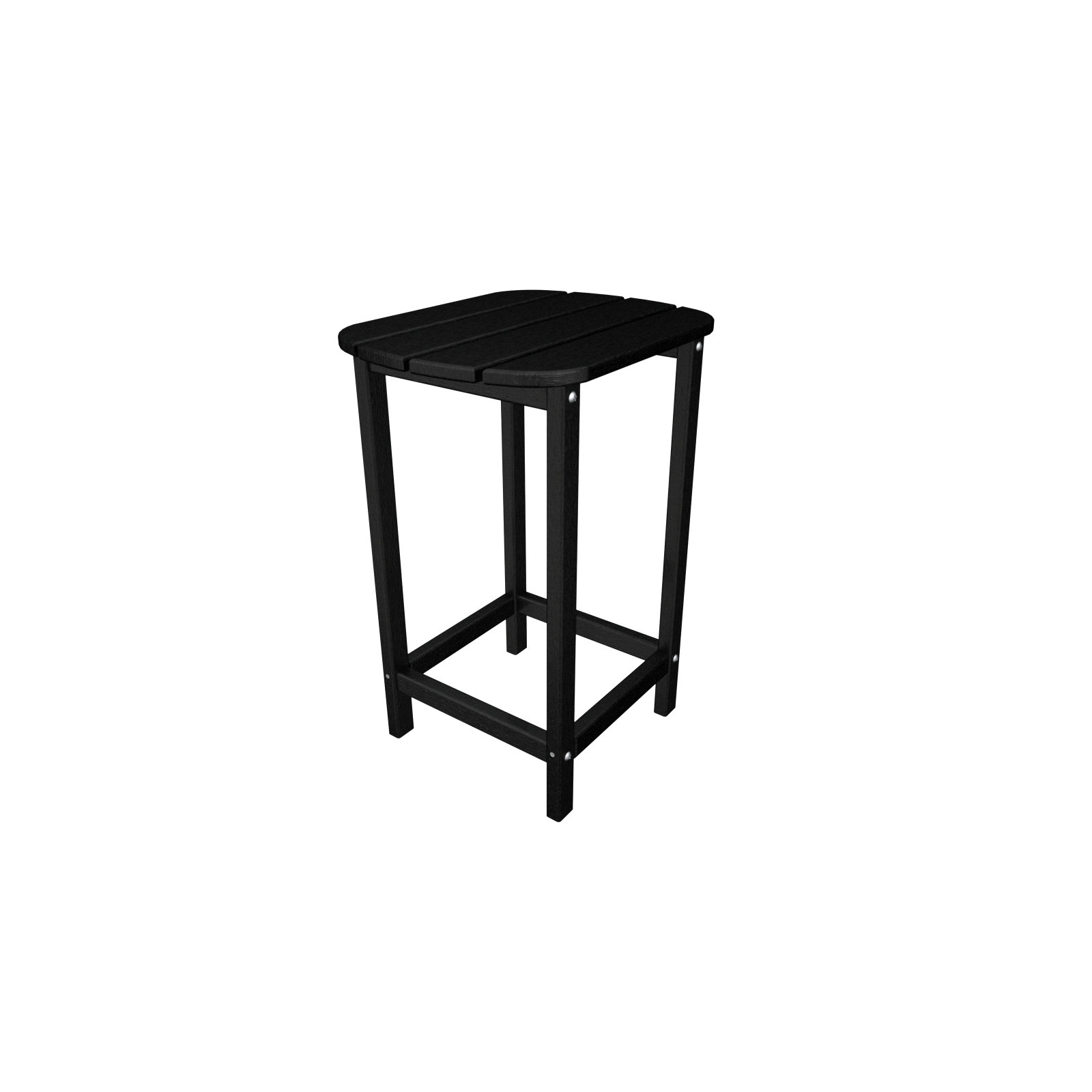 POLYWOOD South Beach 26" Counter Side Table, Black