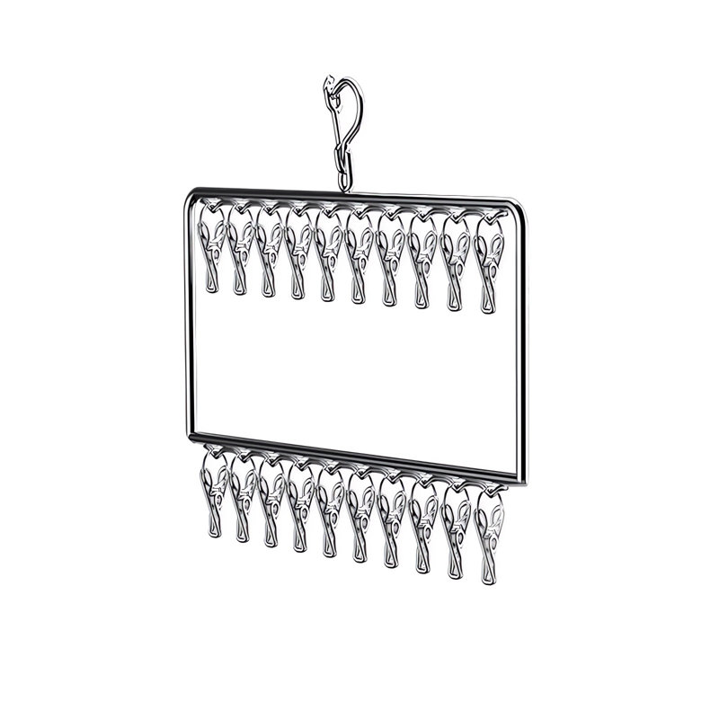 Rack Multifunctional Stainless Steel Clip Hook Drying Clothes Pants Clip Home Dormitory Hat Socks Storage