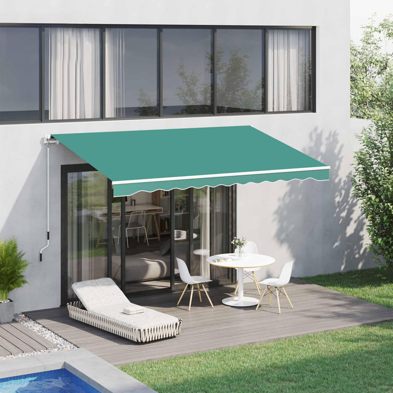 Auvent rétractable 8 ', H 59 po x l 116,2 po x P 96,5 po, Vert