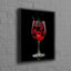 Art sur toile de coton rouge personnalisé, idéal pour décorer une cuisine moderne ou un bar ou offrir un cadeau de mariage contemporain à un couple